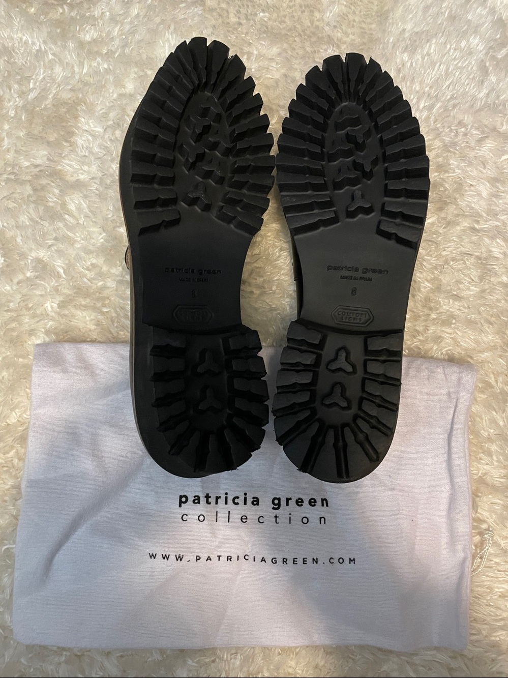 Patricia Green Black Loafers Tassel Leather Spain Corporate Goth Luxury NWOT 8US - Picture 3 of 6